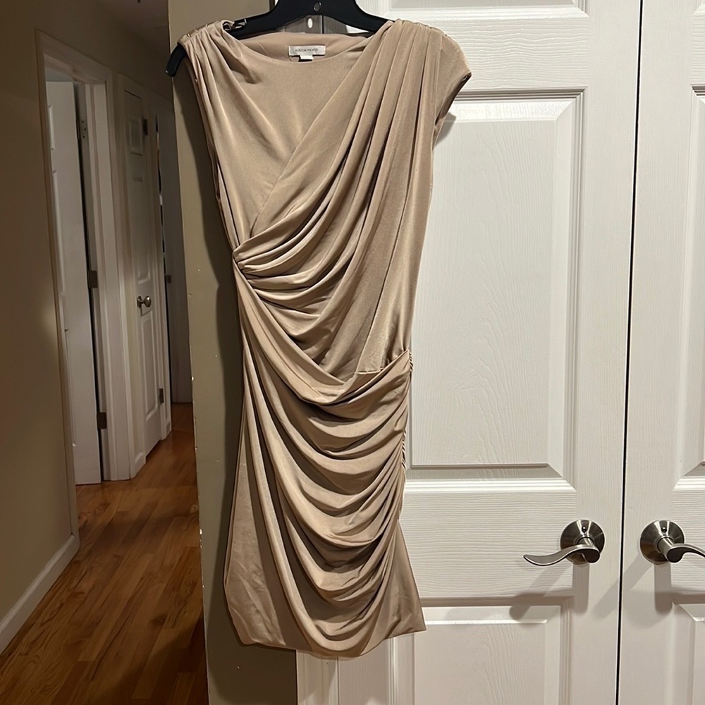 Boston Proper Champagne Gold Cocktail Dress Sz 8